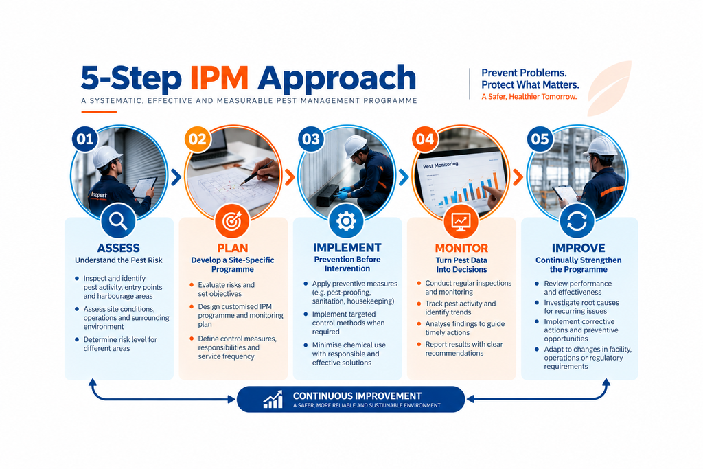 Manufacturing Pest Control 5 Step IPM Process